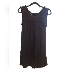 Tommy Bahama Black Crochet Detail Dress Size MED